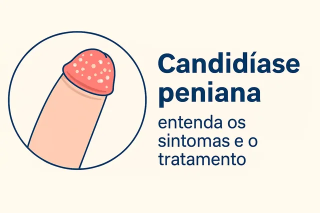 ilustração sobre candidíase peniana